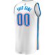 Men's Oklahoma City Thunder Fanatics White Fast Break Custom Replica Jersey - Association Edition