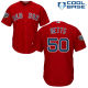 Boston Red Sox #50 Mookie Betts Red Cool Base 2018 World Series Stitched Youth MLB Jersey