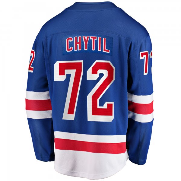 Men's New York Rangers Filip Chytil Fanatics Blue Home Breakaway Jersey