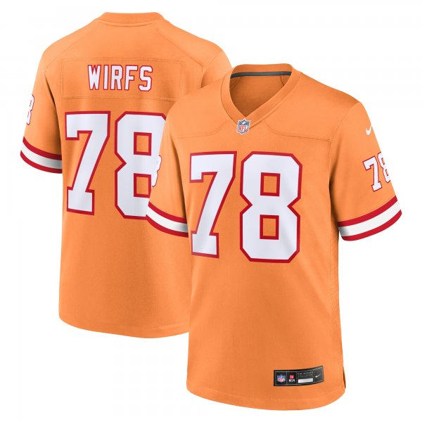 Men's Tampa Bay Buccaneers Tristan Wirfs Nike Orange Throwback Game Jersey