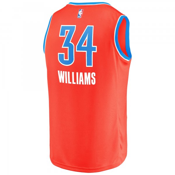 Youth Oklahoma City Thunder Kenrich Williams Fanatics Orange Fast Break Replica Player Jersey - Statement Edition