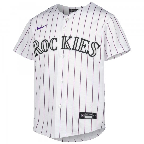 Youth Colorado Rockies Kris Bryant Nike White Alternate Replica Player Jersey