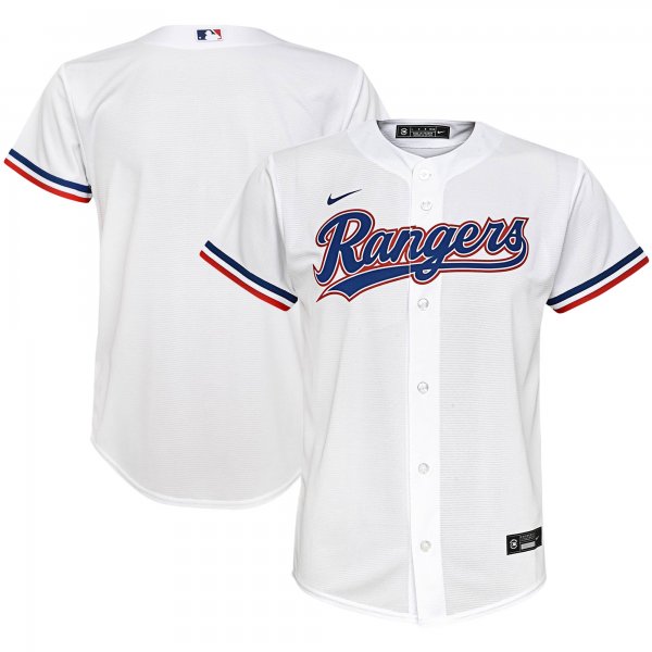 Youth Texas Rangers Nike White Home Replica Team Jersey