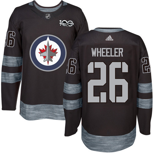 Adidas Winnipeg Jets #26 Blake Wheeler Black 1917-2017 100th Anniversary Stitched NHL Jersey