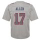 Youth Buffalo Bills Josh Allen Nike Gray Atmosphere Game Jersey