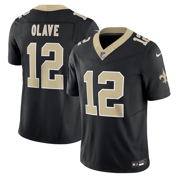 Men's New Orleans Saints #12 Chris Olave Nike Black Vapor F.U.S.E. Limited NFL Jersey