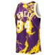 Men's Los Angeles Lakers Shaquille O'Neal Mitchell & Ness Purple 1996/97 Hardwood Classics Marble Swingman Jersey