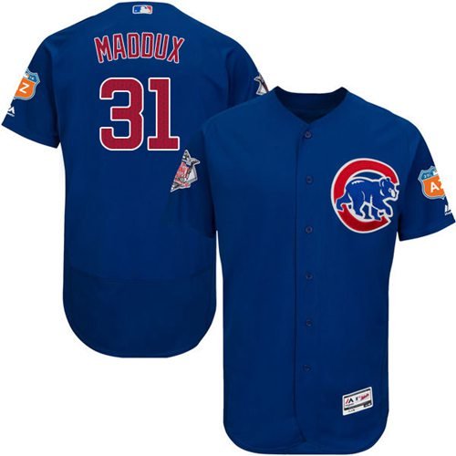 Chicago Cubs #31 Greg Maddux Blue Flexbase Collection Stitched MLB Jersey