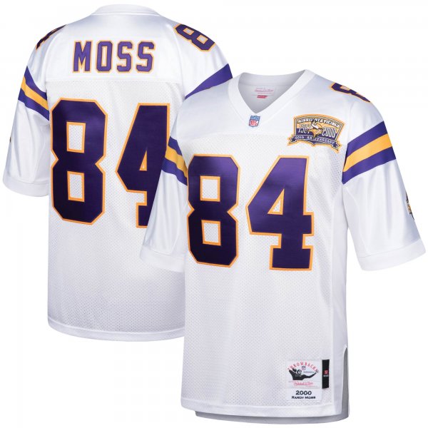 Men's Minnesota Vikings 2000 Randy Moss Mitchell & Ness White Throwback Retired Player Jersey