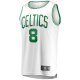 Youth Boston Celtics Kristaps Porzingis Fanatics White Fast Break Player Jersey - Association Edition