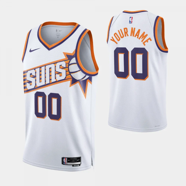 2023-24 Phoenix Suns Association Edition #00 Custom White Swingman Jersey