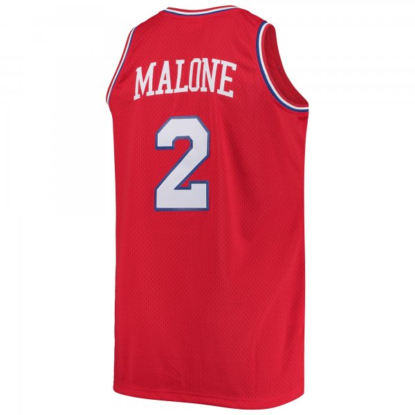 Men's Philadelphia 76ers Moses Malone Mitchell & Ness Red 1982/83 Big & Tall Hardwood Classics Swingman Jersey