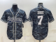 Men's Dallas Cowboys #7 Trevon Diggs Camouflage Stitched Baseball Cool Base Jersey