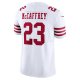 Men's San Francisco 49ers Christian McCaffrey Nike White Vapor F.U.S.E. Limited Jersey