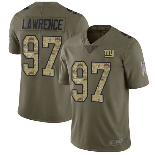 New York Giants #97 Dexter Lawrence Olive/Camo Men's Stitched NFL Limited 2017 Salute To Service Jersey