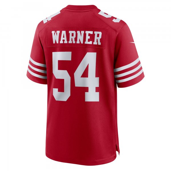 Men's San Francisco 49ers Fred Warner Nike Scarlet Player Game Jersey