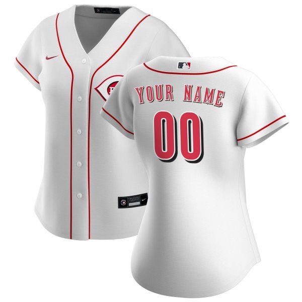 Women's Cincinnati Reds Nike White Home Replica Custom Jersey