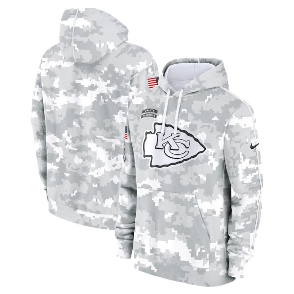 Men's Nike Arctic Camo Kansas City Chiefs 2024 Salute To Service Club Fleece Pullover Hoodie