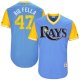 Men's Tampa Bay Rays #47 Chase Whitley Big Fella Majestic Light Blue 2017 Players Weekend Jersey