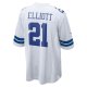 Men's Dallas Cowboys Ezekiel Elliott Nike White Team Game Jersey