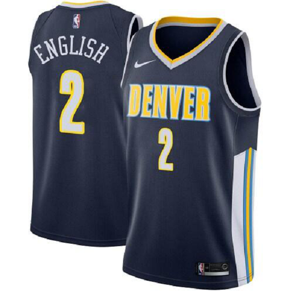 Men's Denver Nuggets #2 Swingman Navy Alex English Icon Edition NBA Jersey