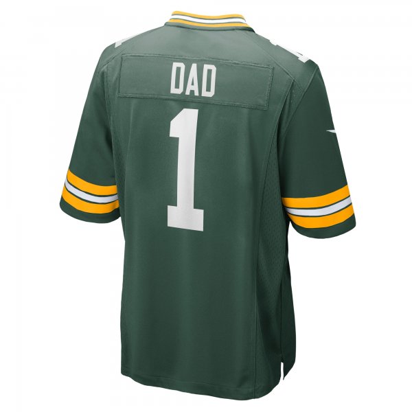 Men's Green Bay Packers Number 1 Dad Nike Green Game Jersey