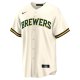 Men's Milwaukee Brewers Joey Wiemer Nike Cream Home Replica Player Jersey