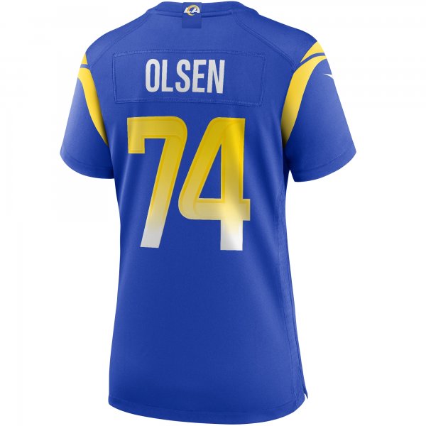 Women's Los Angeles Rams Merlin Olsen Nike Royal Game Retired Player Jersey