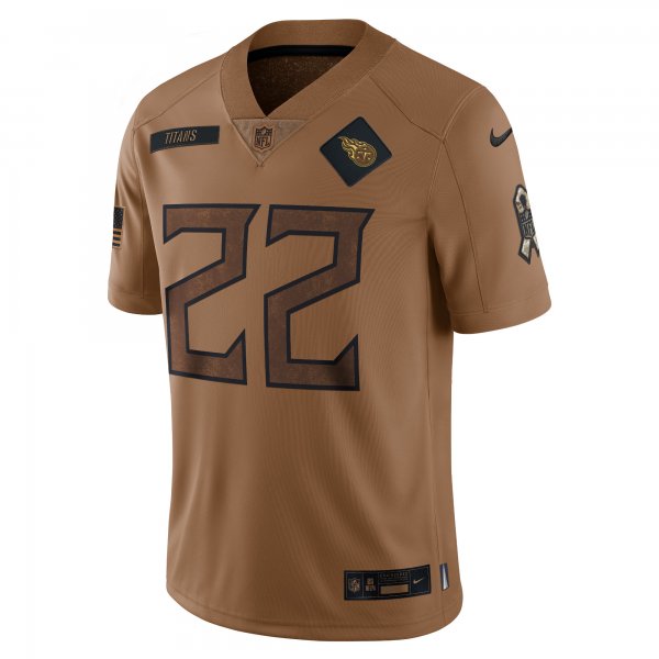 Men's Tennessee Titans Derrick Henry Nike Brown 2023 Salute To Service Limited Jersey