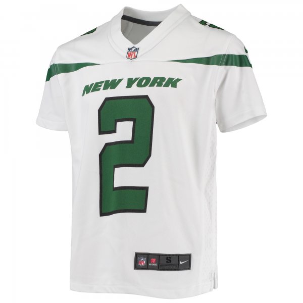 Youth New York Jets Zach Wilson Nike White Game Jersey