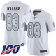 Men's Nike Oakland Raiders #83 Darren Waller Limited White 100th Season Rush Vapor Untouchable NFL Jersey