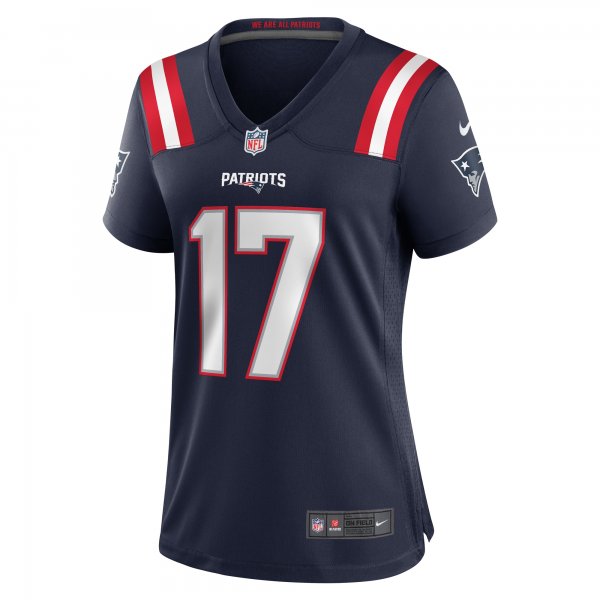 Women's New England Patriots Bryce Baringer Nike  Navy Team Game Jersey