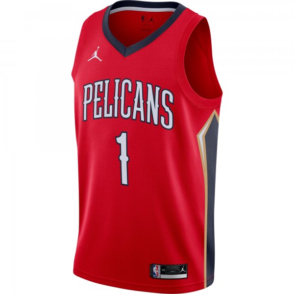 Men's New Orleans Pelicans Zion Williamson Jordan Brand Red 2020/21 Swingman Jersey - Statement Edition