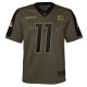 Youth Pittsburgh Steelers Chase Claypool Nike Olive 2021 Salute To Service Game Jersey