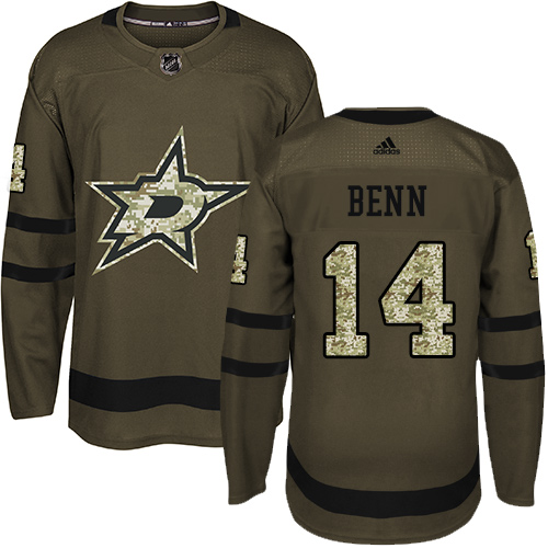 Adidas Dallas Stars #14 Jamie Benn Green Salute to Service Stitched NHL Jersey