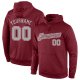 Custom Stitched Burgundy Gray-White Sports Pullover Sweatshirt Hoodie