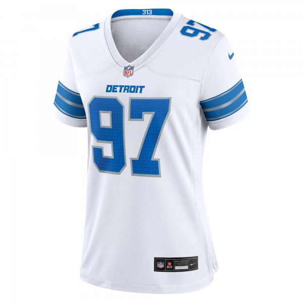 Women's Detroit Lions Aidan Hutchinson Nike White Game Jersey