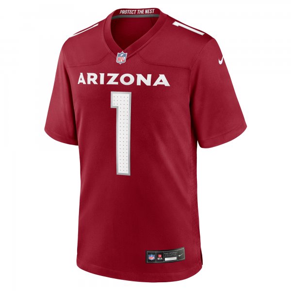 Men's Arizona Cardinals Number 1 Dad Nike Cardinal Game Jersey