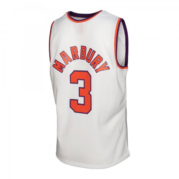 Men's Phoenix Suns Stephon Marbury Mitchell & Ness White 2001/02 Hardwood Classics Swingman Jersey