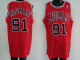 Men's Chicago Bulls #91 Dennis Rodman Stitched Red NBA Jersey