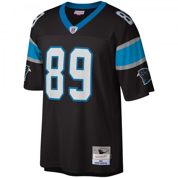 Men's Carolina Panthers Steve Smith Mitchell & Ness Black Legacy Replica Jersey