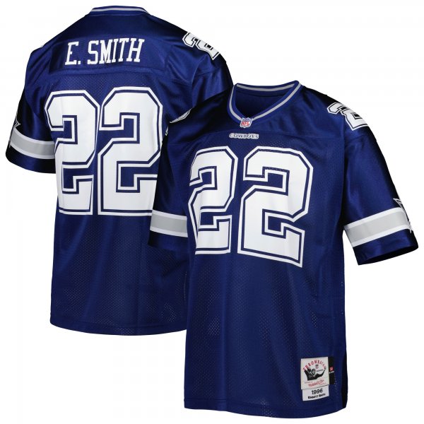 Men's Dallas Cowboys 1996 Emmitt Smith Mitchell & Ness Navy Throwback Retired Player Jersey