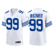 Men's Indianapolis Colts #99 DeForest Buckner 2021 White Throwback Limited NFL Jersey