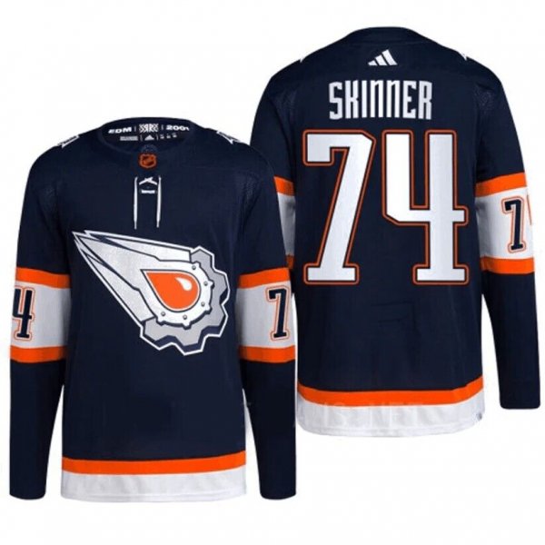 Edmonton Oilers #74 Stuart Skinner 2022-23 Reverse Retro Jersey