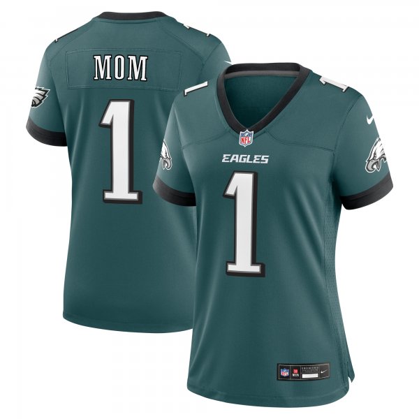 Women's Philadelphia Eagles Nike Midnight Green #1 Mom Game Jersey