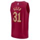 Men's Cleveland Cavaliers Jarrett Allen Fanatics Wine Fast Break Replica Jersey - Icon Edition