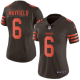 Nike Cleveland Browns #6 Baker Mayfield Brown Women's Stitched NFL Limited Rush Jersey