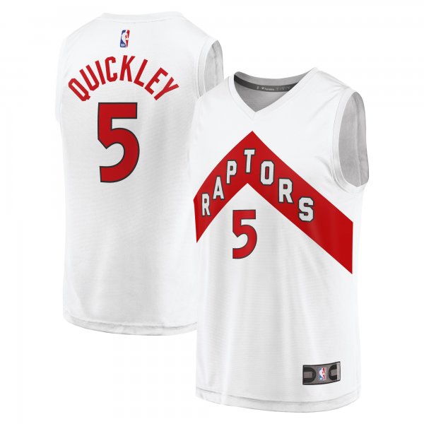 Youth Toronto Raptors Immanuel Quickley Fanatics White Fast Break Player Jersey - Association Edition