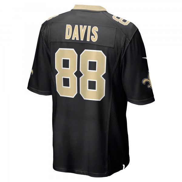 Men's New Orleans Saints Shaquan Davis Nike Black  Game Jersey