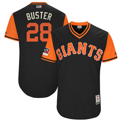 San Francisco Giants #28 Buster Posey Black "Buster" Players Weekend Stitched MLB Jersey